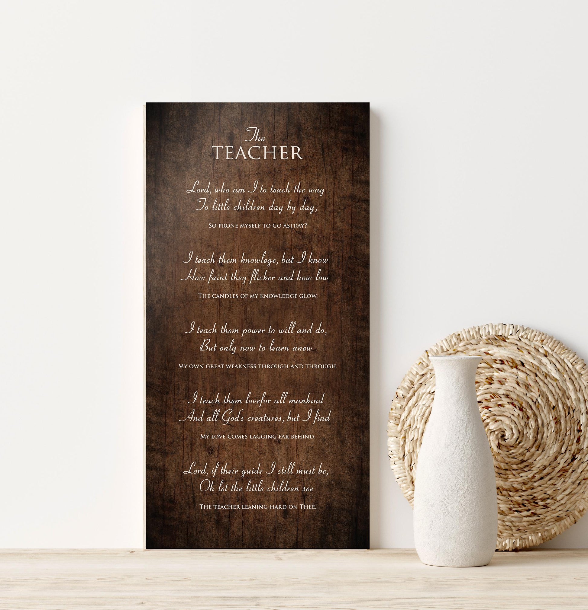 The Teacher - Artisan Wood Plaque - HoneycombProverbs - Wall Decor - Christian Wall Art