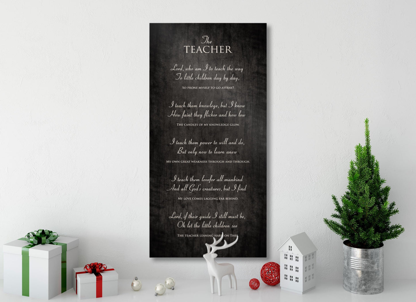 
                  
                    The Teacher Poem, on wood, Prayer for Teacher, Christian Gift for Teacher, Plaque with poem for teacher, Teacher Day, Teacher thank you gift
                  
                