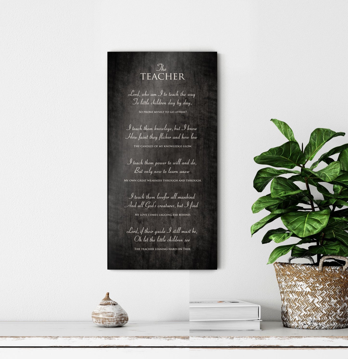 The Teacher - Artisan Wood Plaque - HoneycombProverbs - Wall Decor - Christian Wall Art