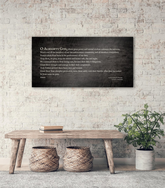 A Policeman's Prayer, Gift for Law Enforcement - HoneycombProverbs - Signs - Christian Wall Art