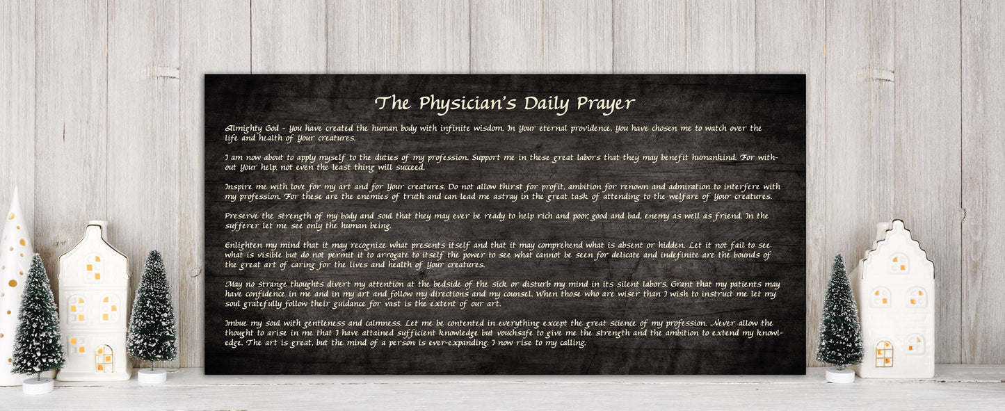 
                  
                    The Physician's Daily Prayer, Wood Wall Art, Gift for Doctor, Retirement Gift for Doctor, Tribute Plaque, Thank you Gift for Doctor office
                  
                