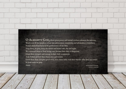 A Policeman's Prayer Memorial Plaque - HoneycombProverbs - Signs - Christian Wall Art