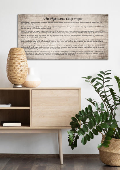 The Physician's Daily Prayer, Wooden Sign - HoneycombProverbs - Signs - Christian Wall Art