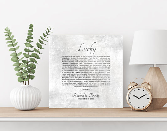 Rustic 10 Year tin Gift, Our Song on Tin - HoneycombProverbs - Signs - Rustic Lyrics Wall Decor