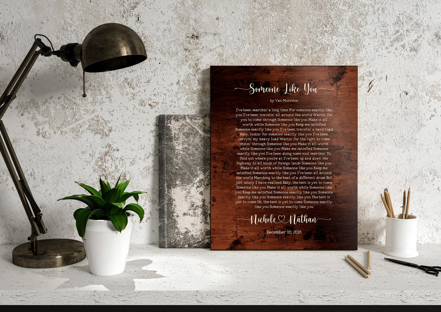 Our 1st Dance Bronze Anniversary Song Lyric Sign - HoneycombProverbs - Signs - Vintage Lyrics Wall Art