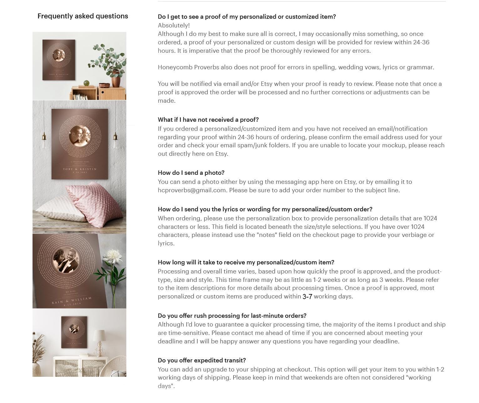 Bronze Photo and Song Vinyl Record Art - HoneycombProverbs - Signs - Bronze Anniversary Gifts