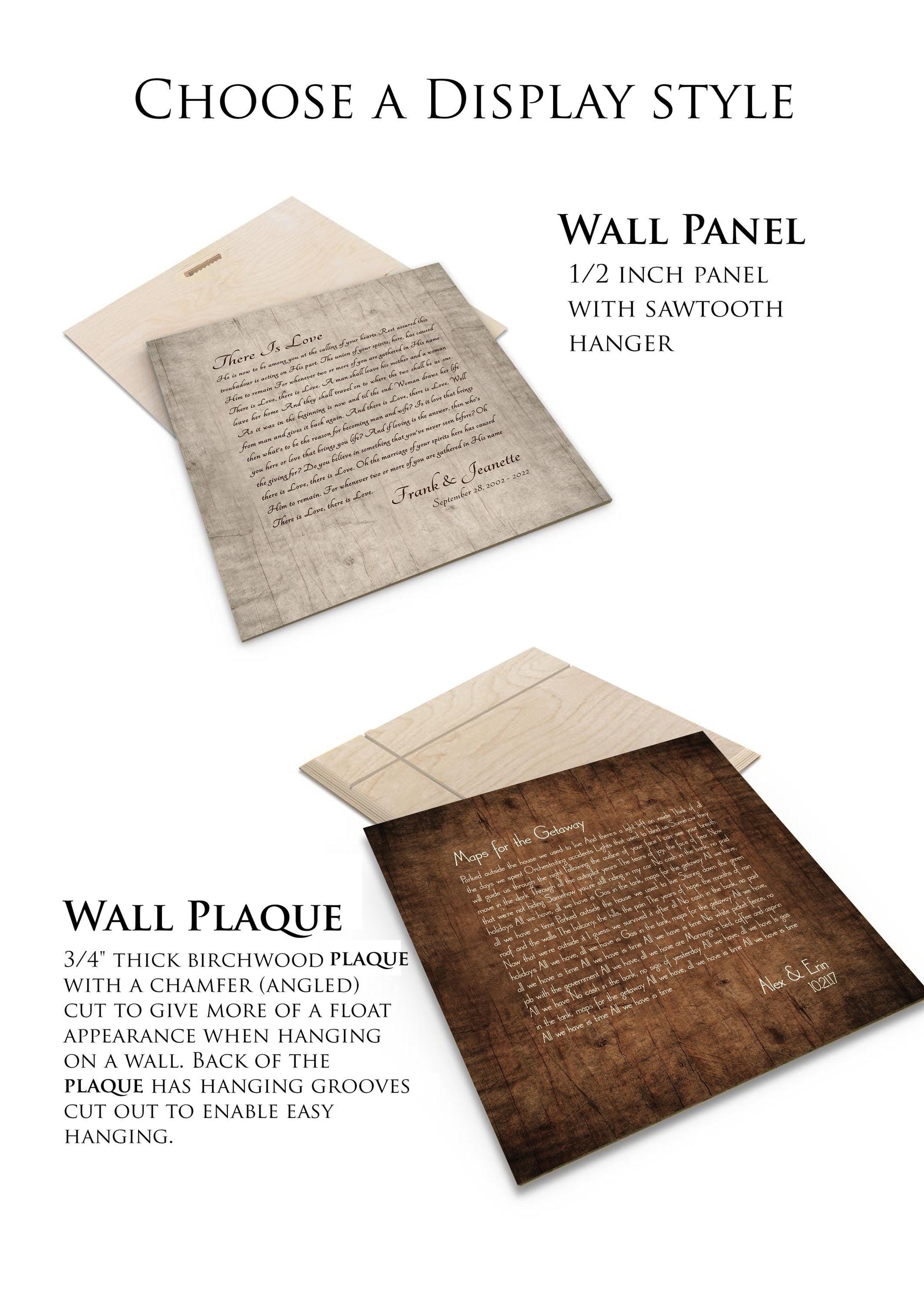 Rustic Heart Song Lyric Print on Wood - HoneycombProverbs - Signs - 5 year anniversary gifts