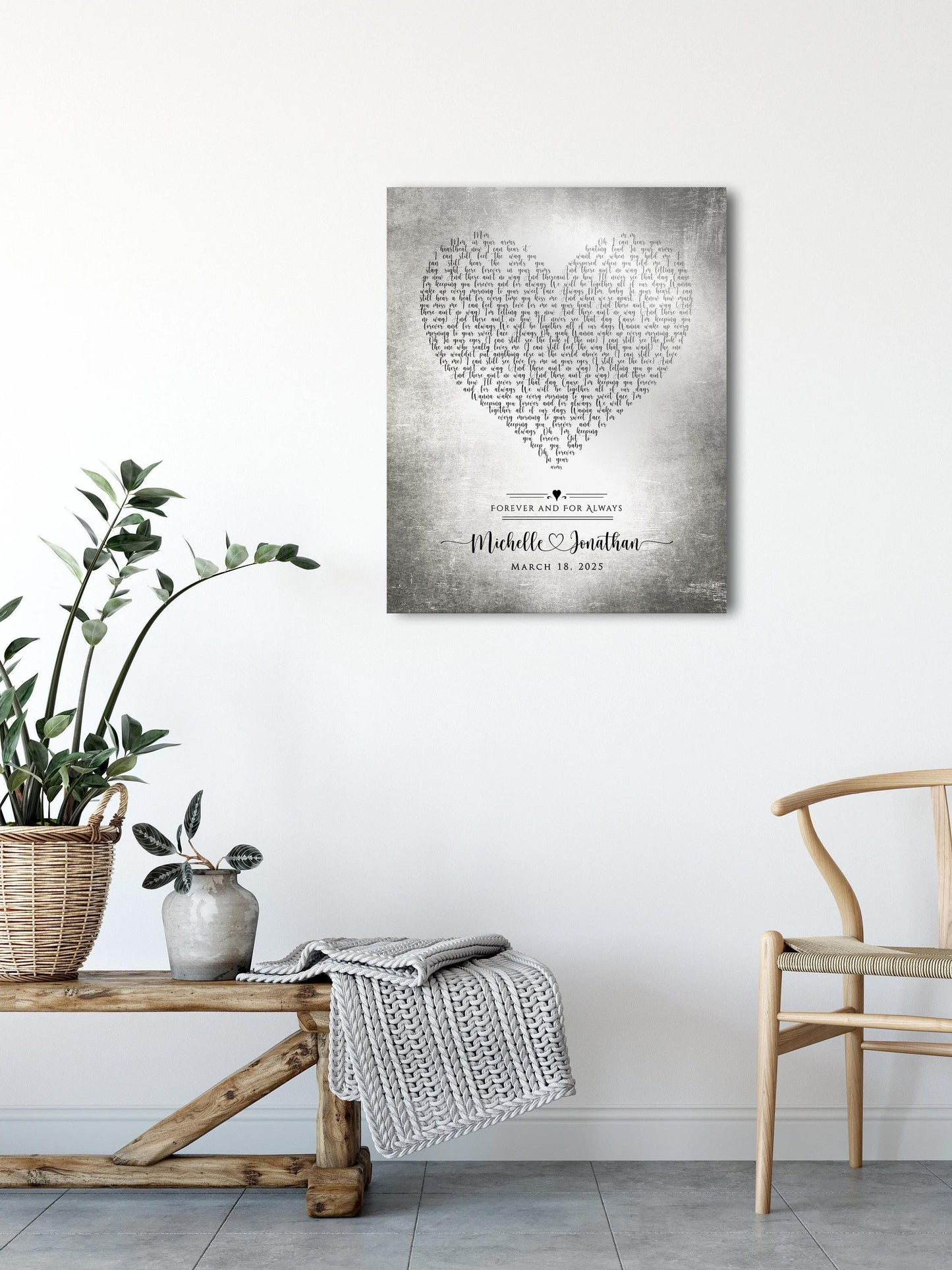 "Song in My Heart" Lyric Sign on Tin - HoneycombProverbs - Signs - Modern Lyrics Wall Decor