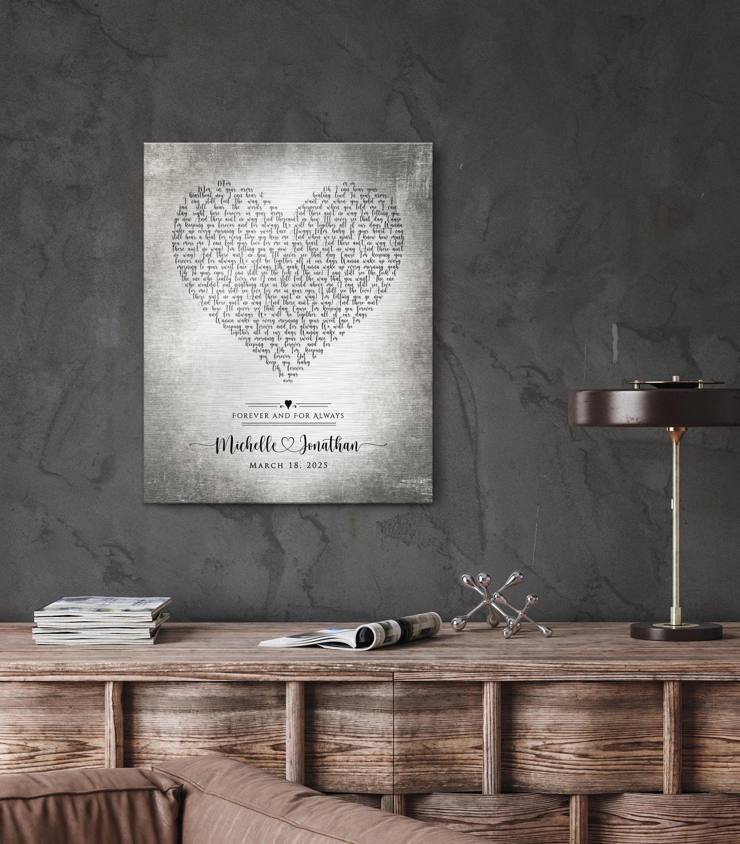 "Song in My Heart" Lyric Sign on Tin - HoneycombProverbs - Signs - Modern Lyrics Wall Decor