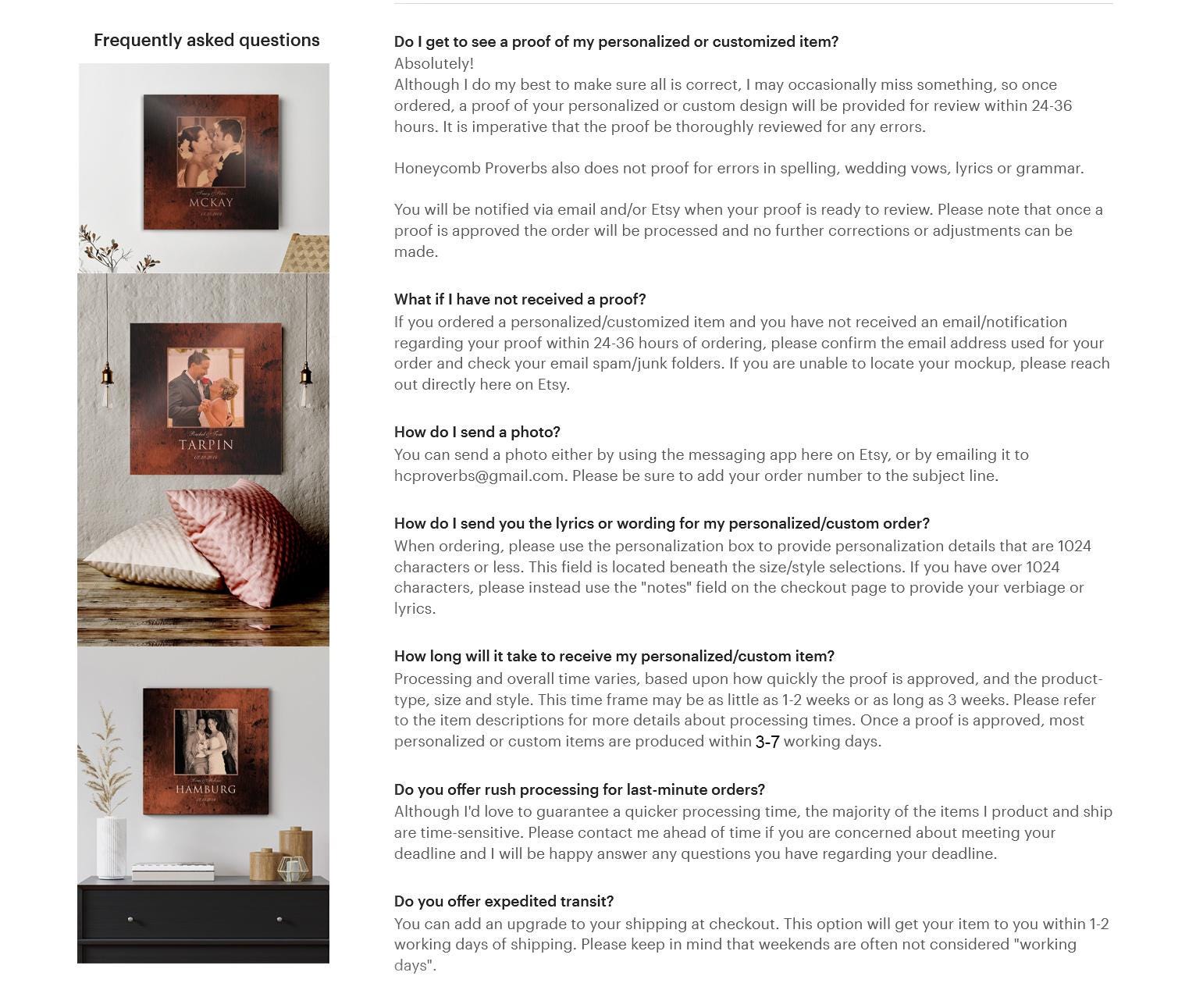 Burnished Bronze Anniversary Photo Plaque - HoneycombProverbs - Signs - Bronze Anniversary Gifts