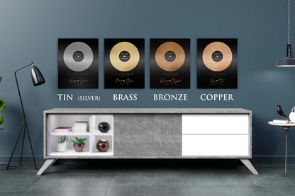 Custom Anniversary Song Record: Brass Lyrics Gift, additional view 8