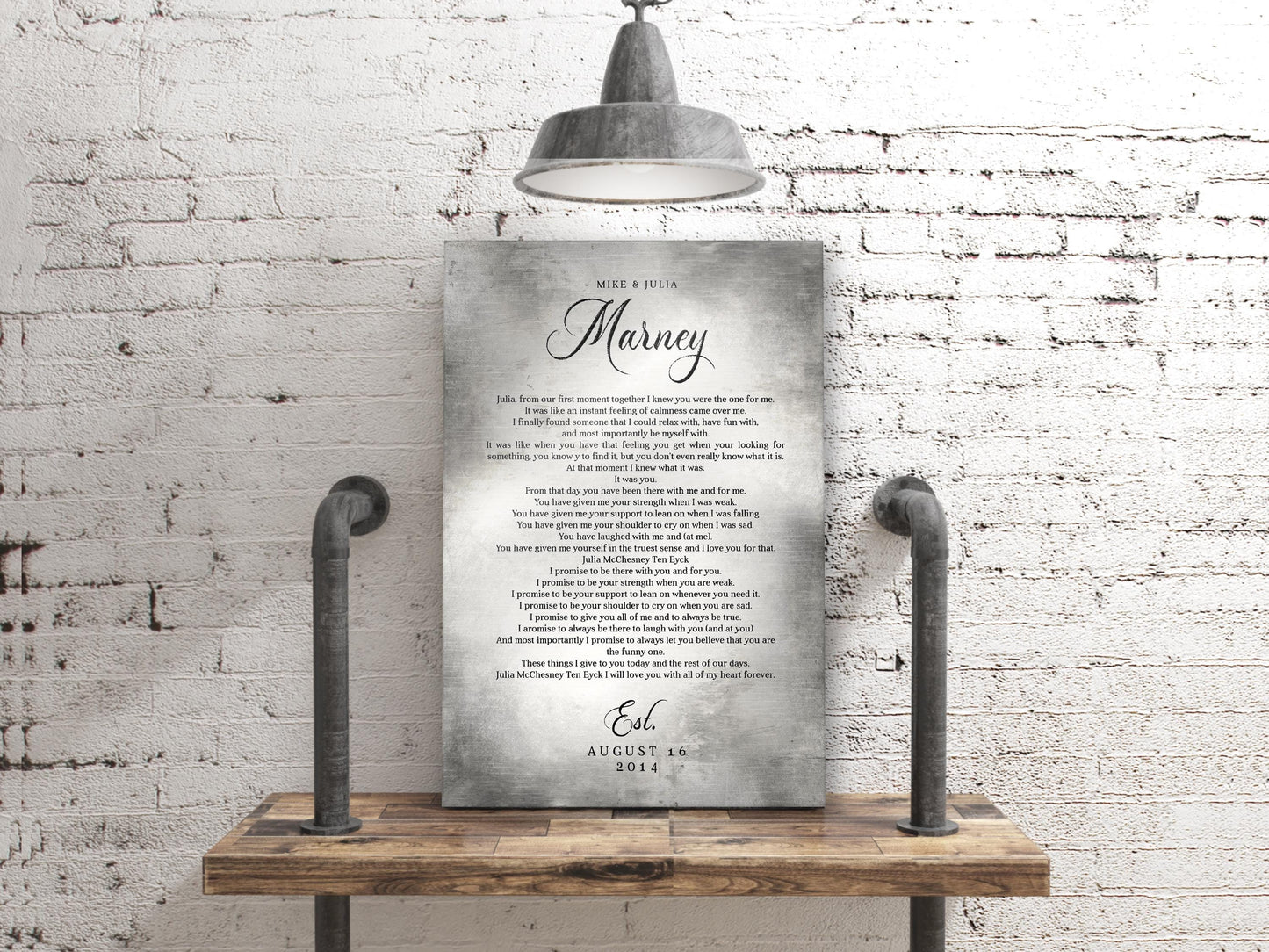 Tin Anniversary Gift, Iron Sharpens Iron Personalized Wall Plaque - HoneycombProverbs - Signs - Tin Anniversary Gifts