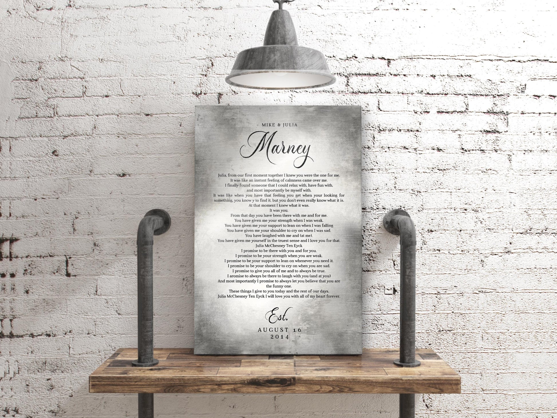 Tin Anniversary Gift, Iron Sharpens Iron Personalized Wall Plaque - HoneycombProverbs - Signs - Tin Anniversary Gifts