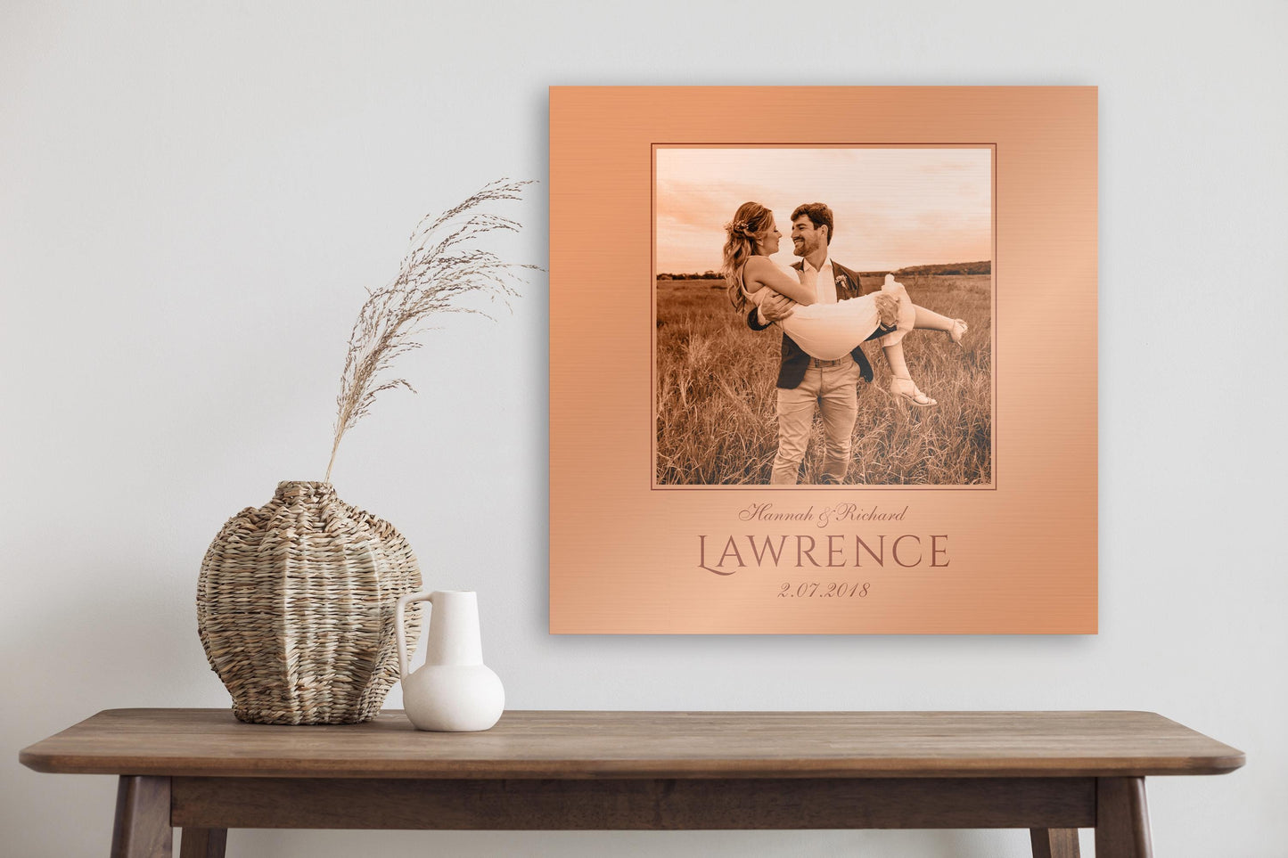 Personalized Copper Anniversary Gift, Photo on Copper - HoneycombProverbs - Signs - Copper Anniversary Gifts
