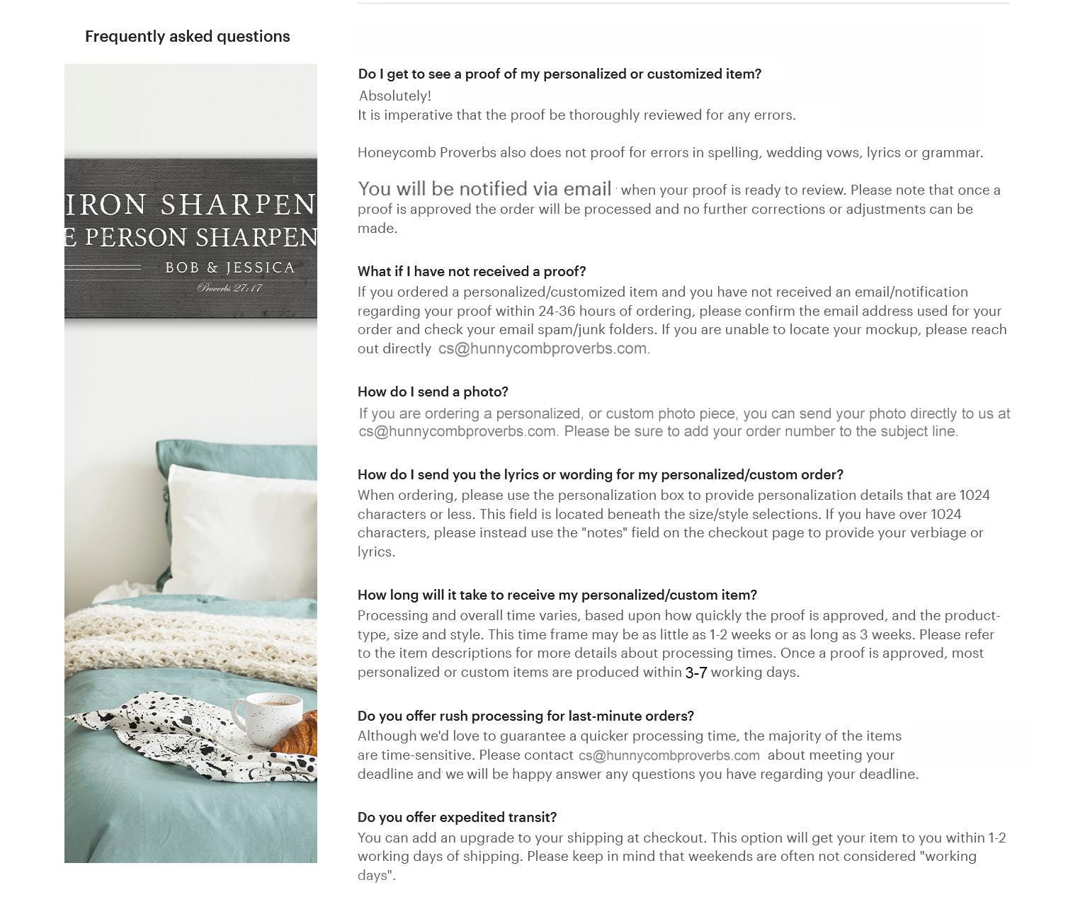 Iron Sharpens Iron Sign, Personalized Family Name Sign - HoneycombProverbs - Signs - Christian Wall Art