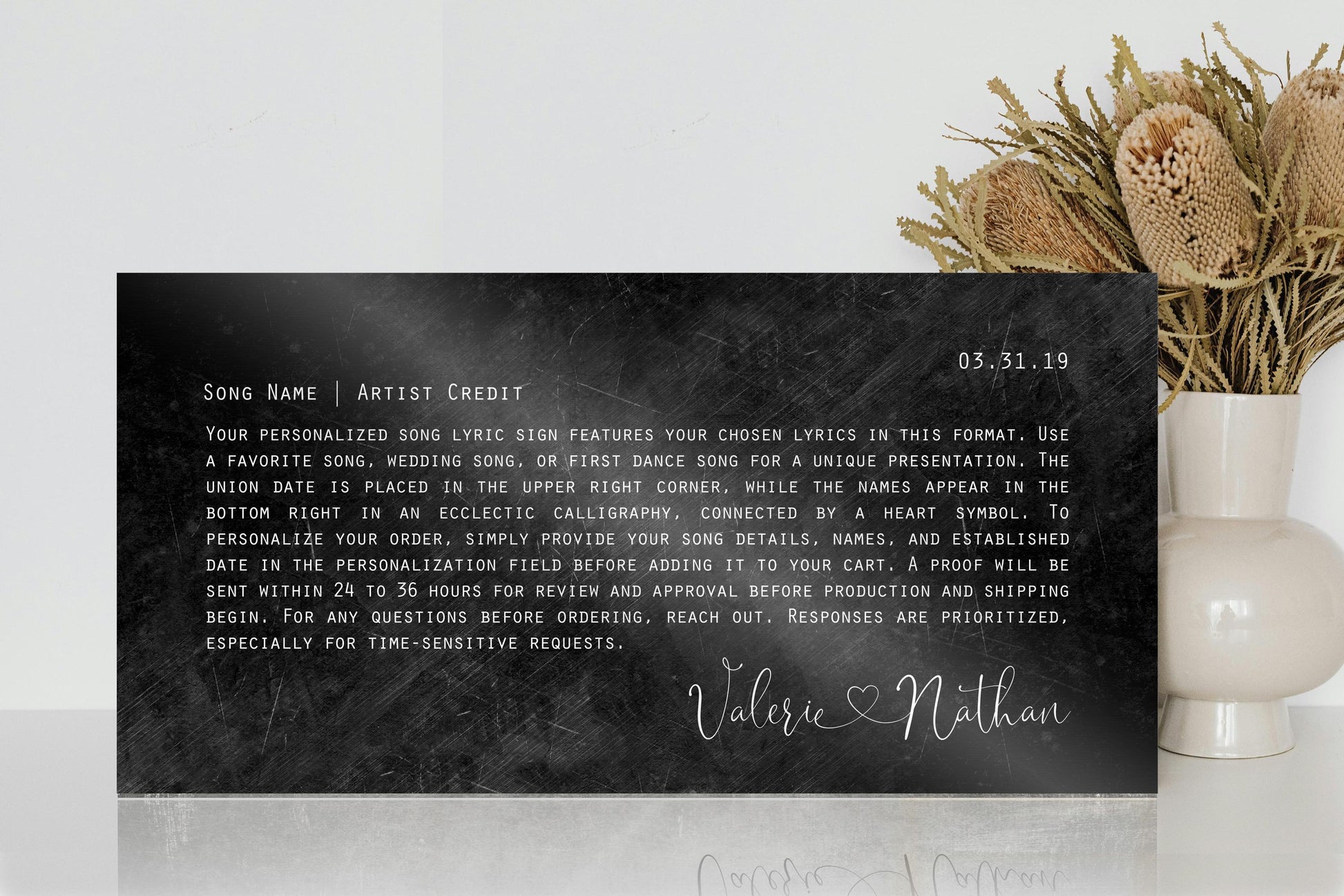 6 year iron gift for wife, personalized wall decor, iron gift for husband, 6th anniversary gift