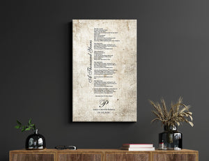 Cotton Anniversary Song Lyric Art