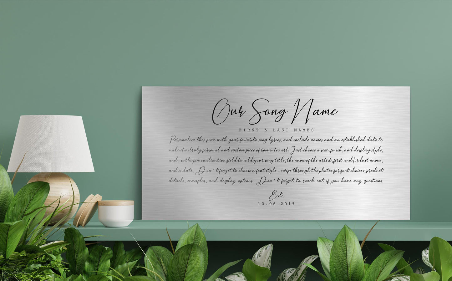 Rustic Tin First Dance Lyric Sign - HoneycombProverbs - Signs - Tin and Aluminum Gifts