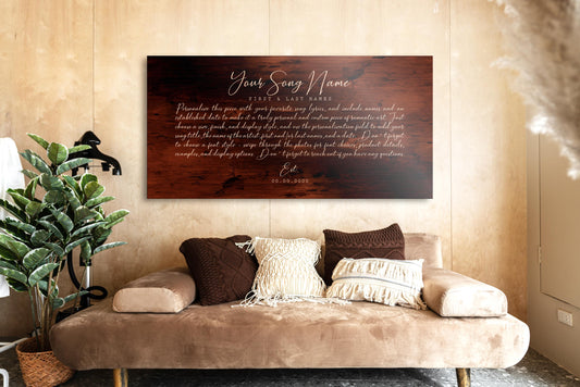 First Dance Lyrics Wall Decor, Metal Sign, Wedding Song Art, Custom Song Lyric Art - HoneycombProverbs - Signs - Rustic Lyrics Wall Decor