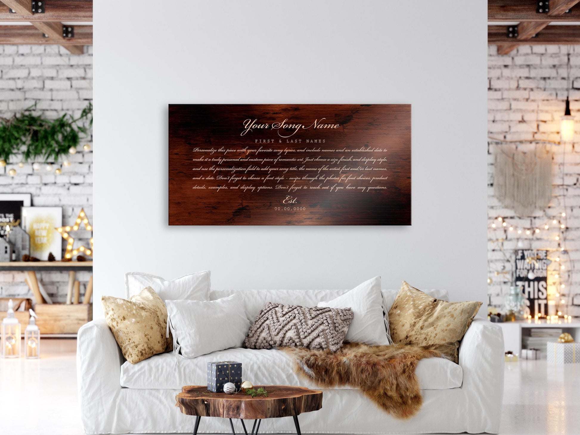 Custom Song Art, Bronze Anniversary Art, With Lyrics, First Dance Gift - HoneycombProverbs - Signs - Bronze Anniversary Gifts