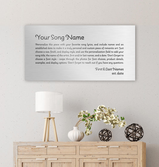 Tarnished Song Lyric Sign on Tin - HoneycombProverbs - Signs - Tin and Aluminum Gifts