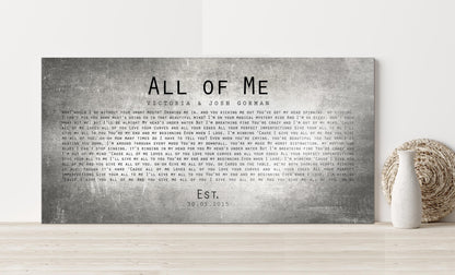 Rustic Tin First Dance Lyric Sign - HoneycombProverbs - Signs - Tin and Aluminum Gifts