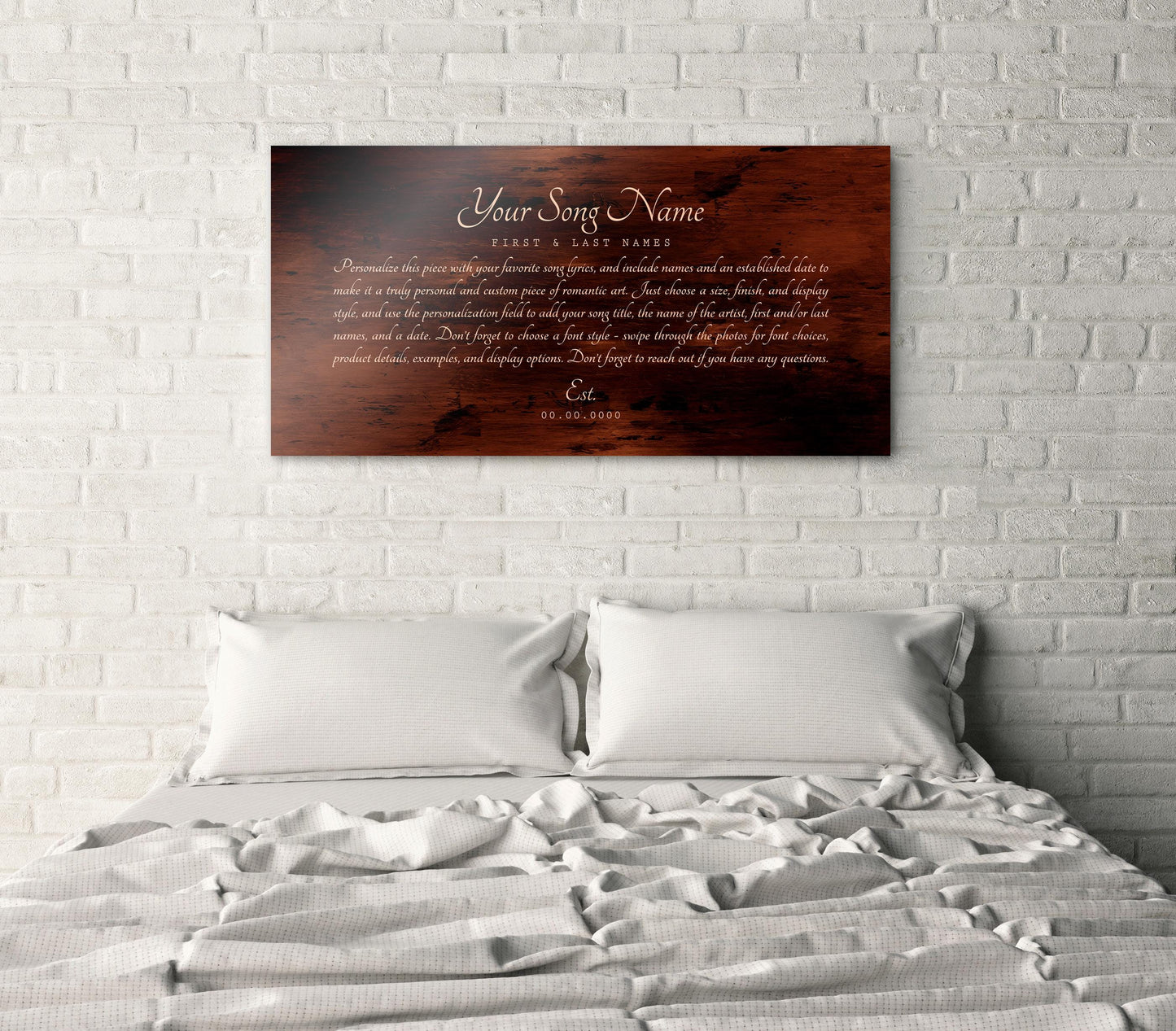 Custom Song Art, Bronze Anniversary Art, With Lyrics, First Dance Gift - HoneycombProverbs - Signs - Bronze Anniversary Gifts