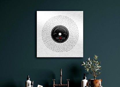 Ten Years Down LP Record Art, 10th anniversary tin song lyric record art by Honeycomb Proverbs