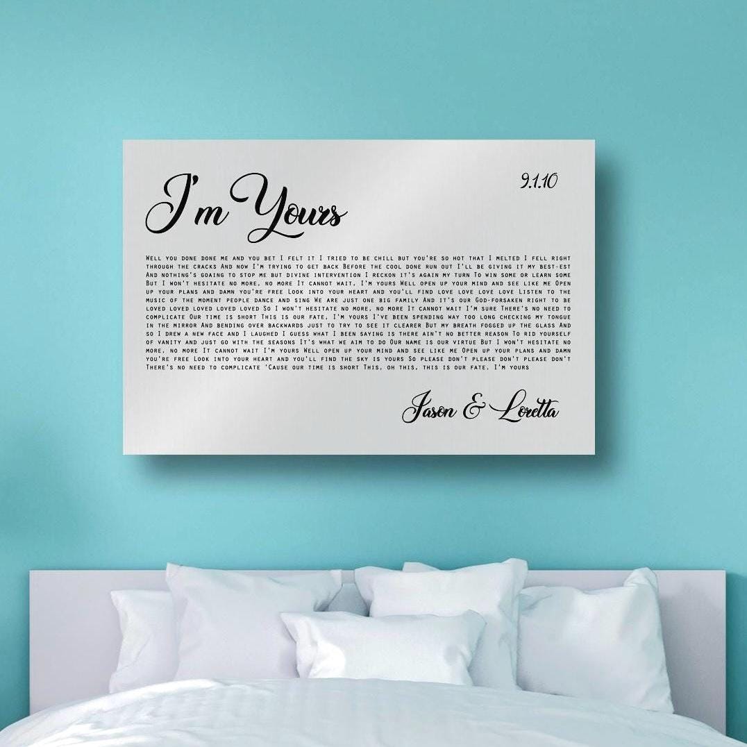 Tin Anniversary Song Print - HoneycombProverbs - Signs - Modern Lyrics Wall Decor