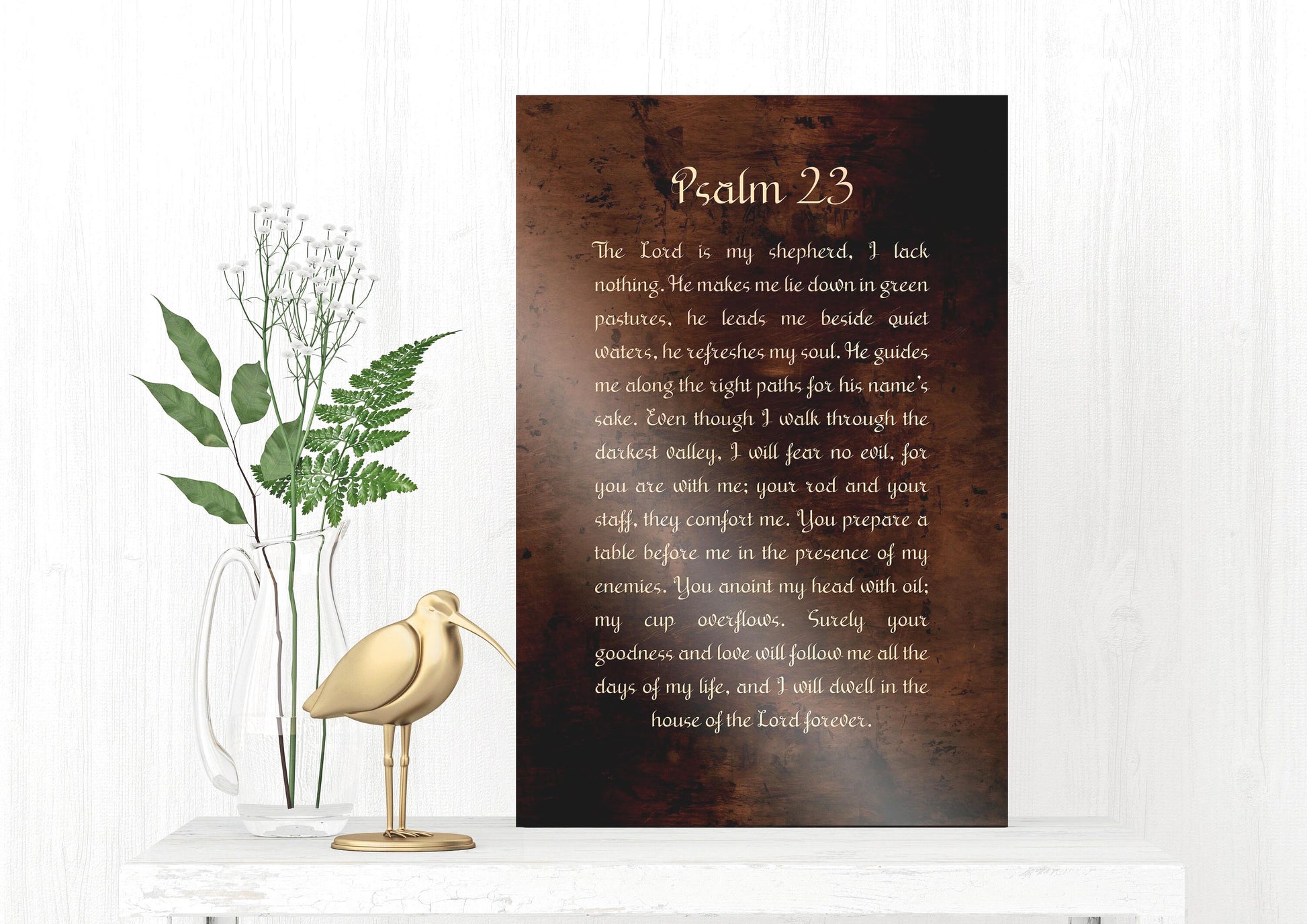 Psalm 23, Christian Gift - HoneycombProverbs - Signs - Christian Wall Art