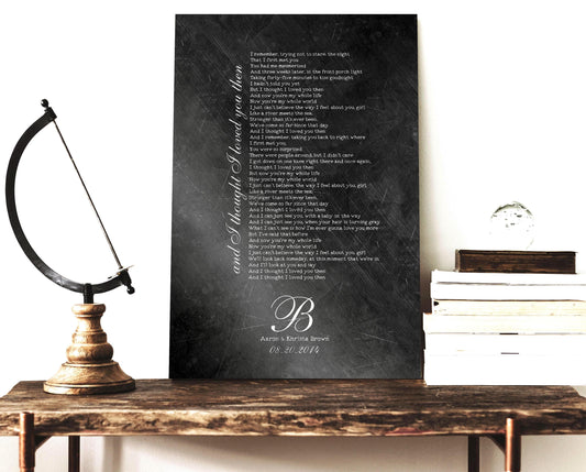 Monogrammed Iron First Dance Song Sign - HoneycombProverbs - Signs - Iron Anniversary Gifts