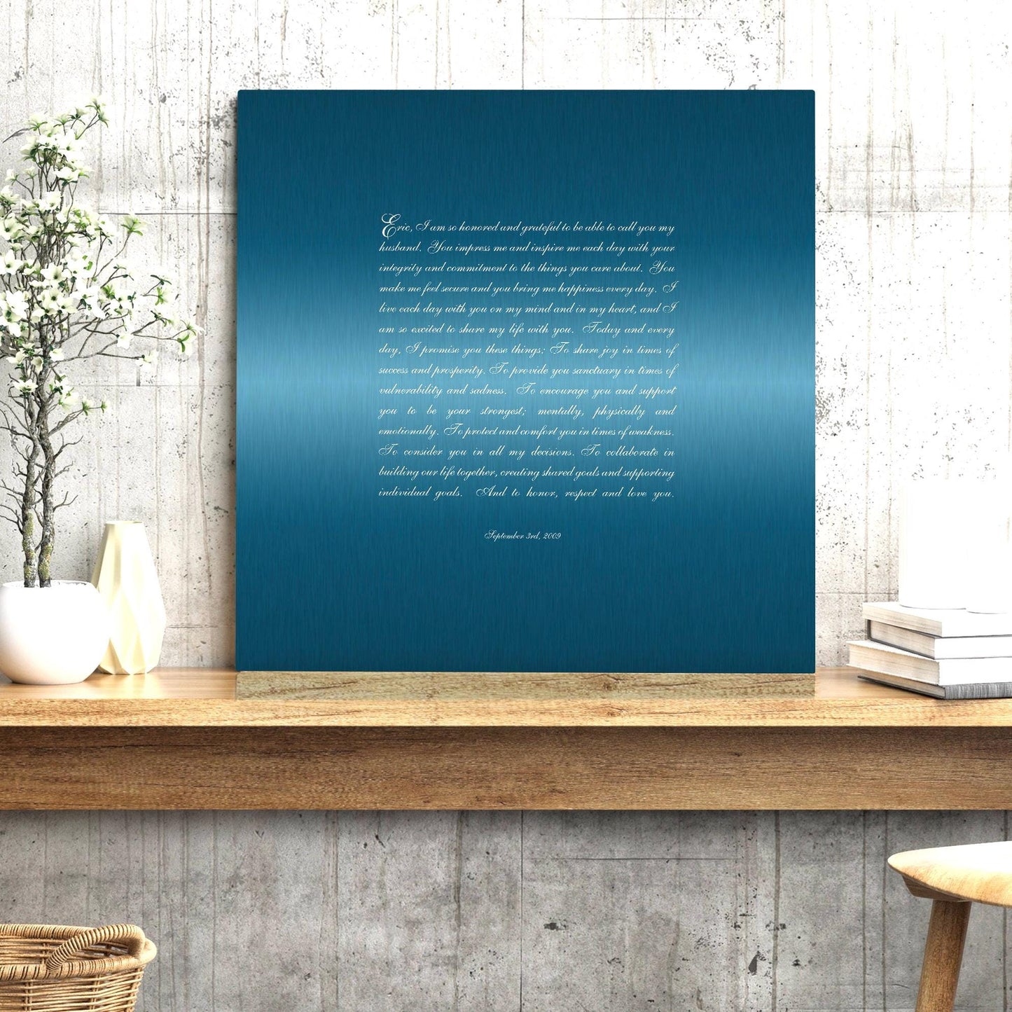 Personalized Tinted Tin Song Lyric Sign - HoneycombProverbs - Signs - Modern Lyrics Wall Decor