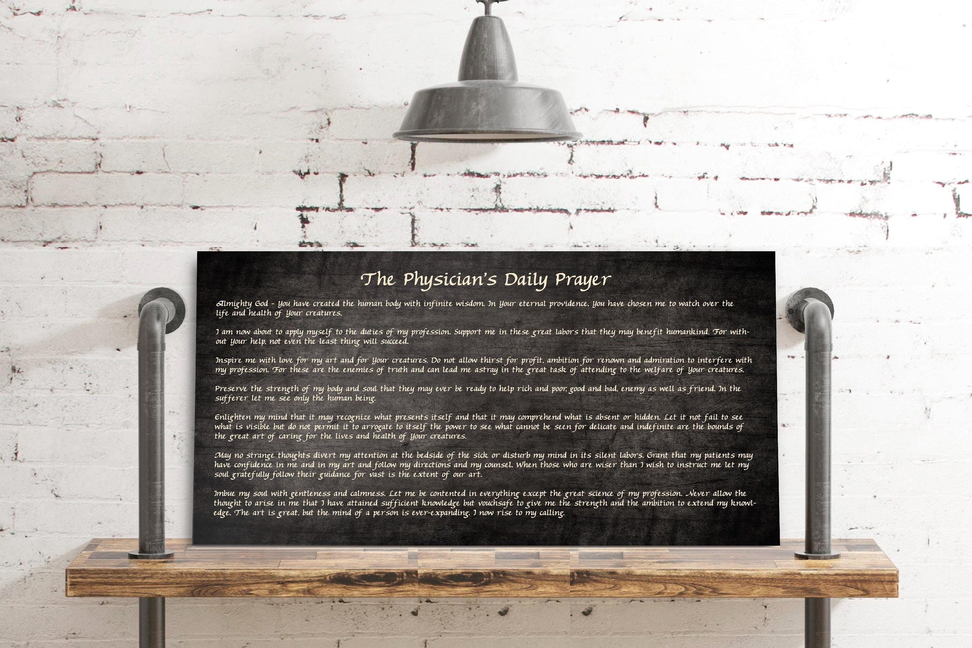 The Physician's Daily Prayer, Wooden Sign - HoneycombProverbs - Signs - Christian Wall Art