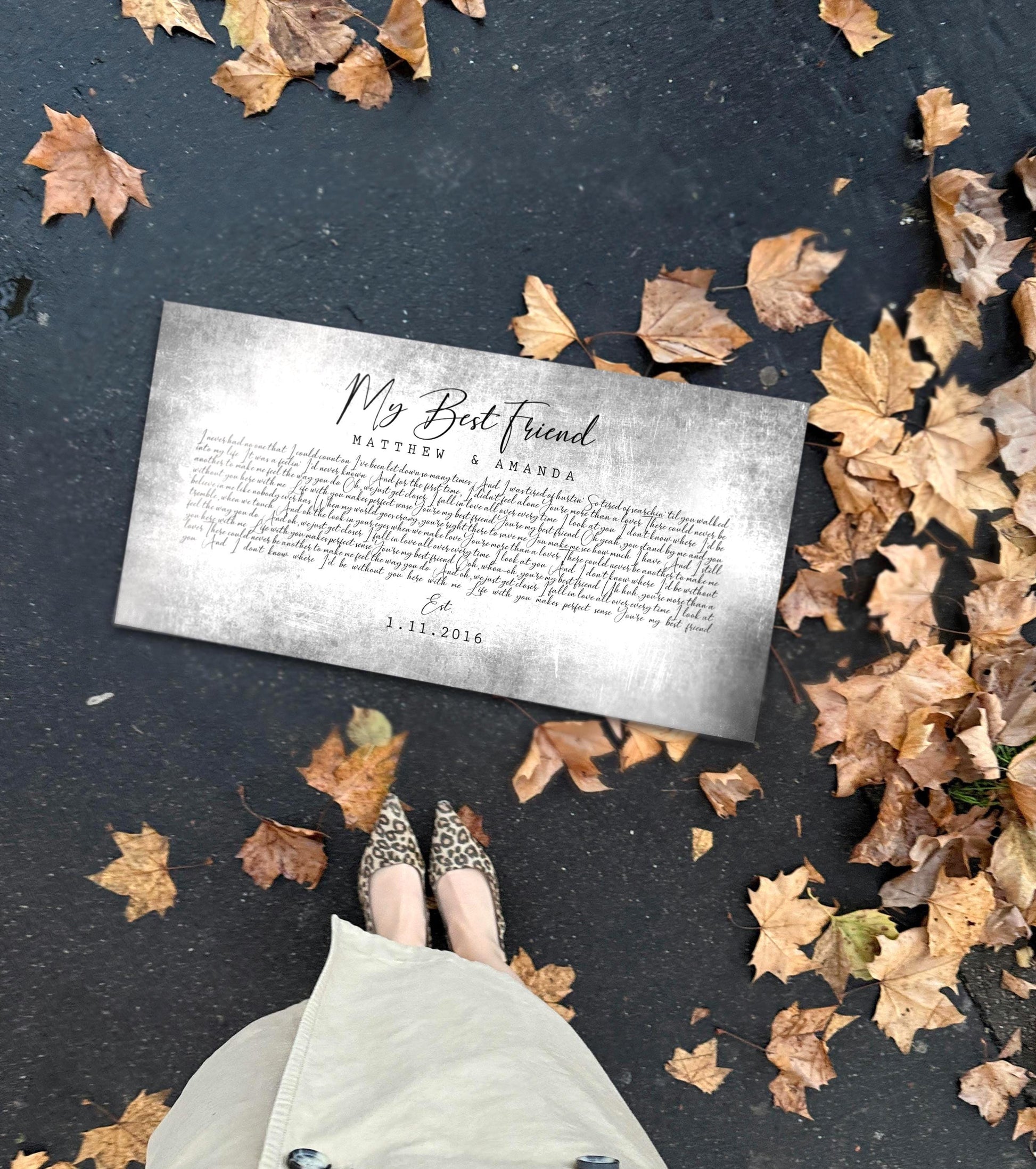 Rustic Tin First Dance Lyric Sign - HoneycombProverbs - Signs - Tin and Aluminum Gifts