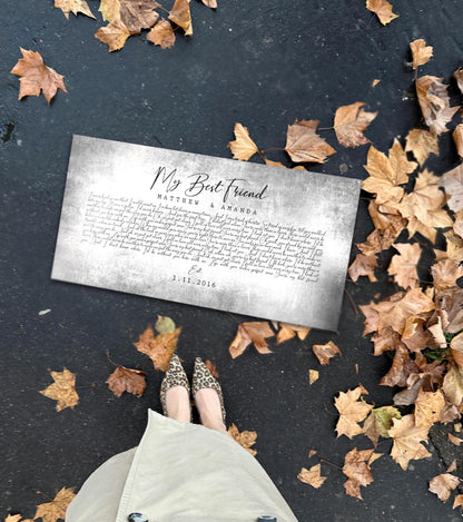 Rustic Tin First Dance Lyric Sign - HoneycombProverbs - Signs - Tin and Aluminum Gifts