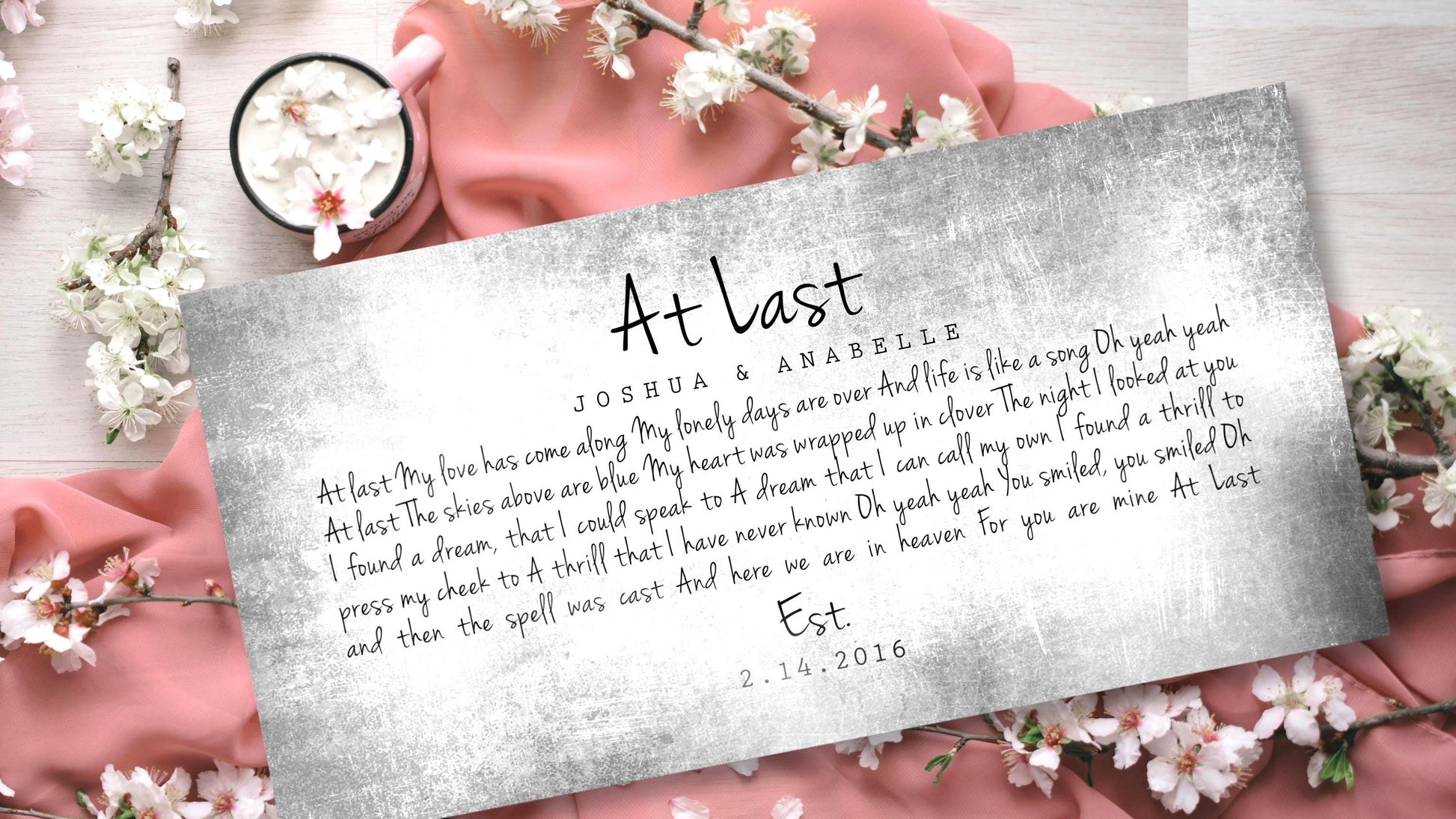 Rustic Tin First Dance Lyric Sign - HoneycombProverbs - Signs - Tin and Aluminum Gifts