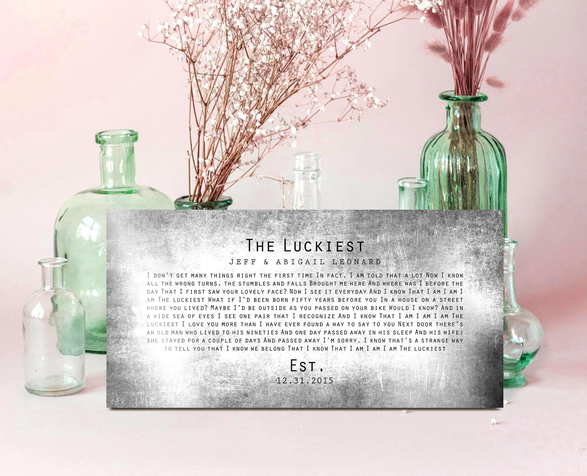 Rustic Tin First Dance Lyric Sign - HoneycombProverbs - Signs - Tin and Aluminum Gifts