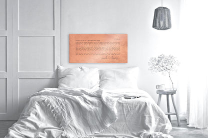 Custom Lyric Sign on Copper - HoneycombProverbs - Signs - Copper Anniversary Gifts