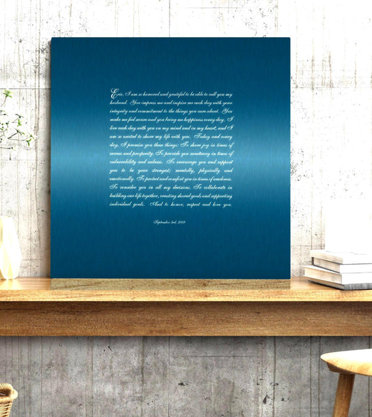 Personalized Tinted Tin Song Lyric Sign - HoneycombProverbs - Signs - Tin and Aluminum Gifts