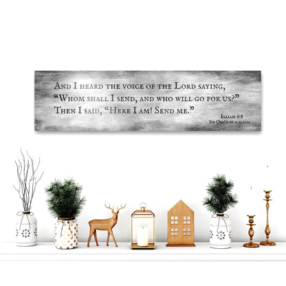 Personalized Isaiah 6:8 Tarnished Metal Sign- Here I Am Send Me - Christian Plaque - Religious Gift - HoneycombProverbs - Signs - Tin and Aluminum Gifts