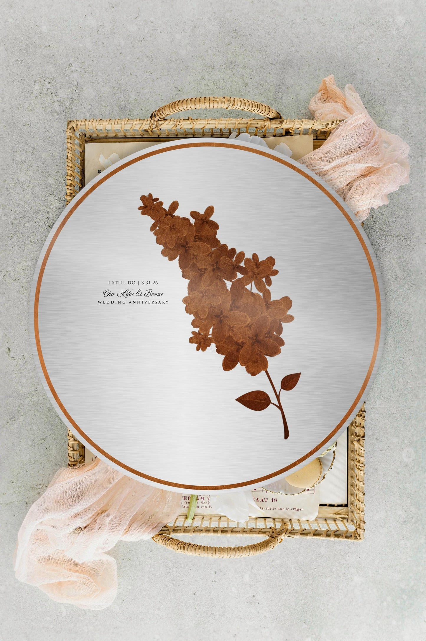 Personalized Lilac and Bronze Anniversary Gift, I Still Do, 8th Wedding Anniversary Gifts for Wife - HoneycombProverbs - Signs - Bronze Anniversary Gifts