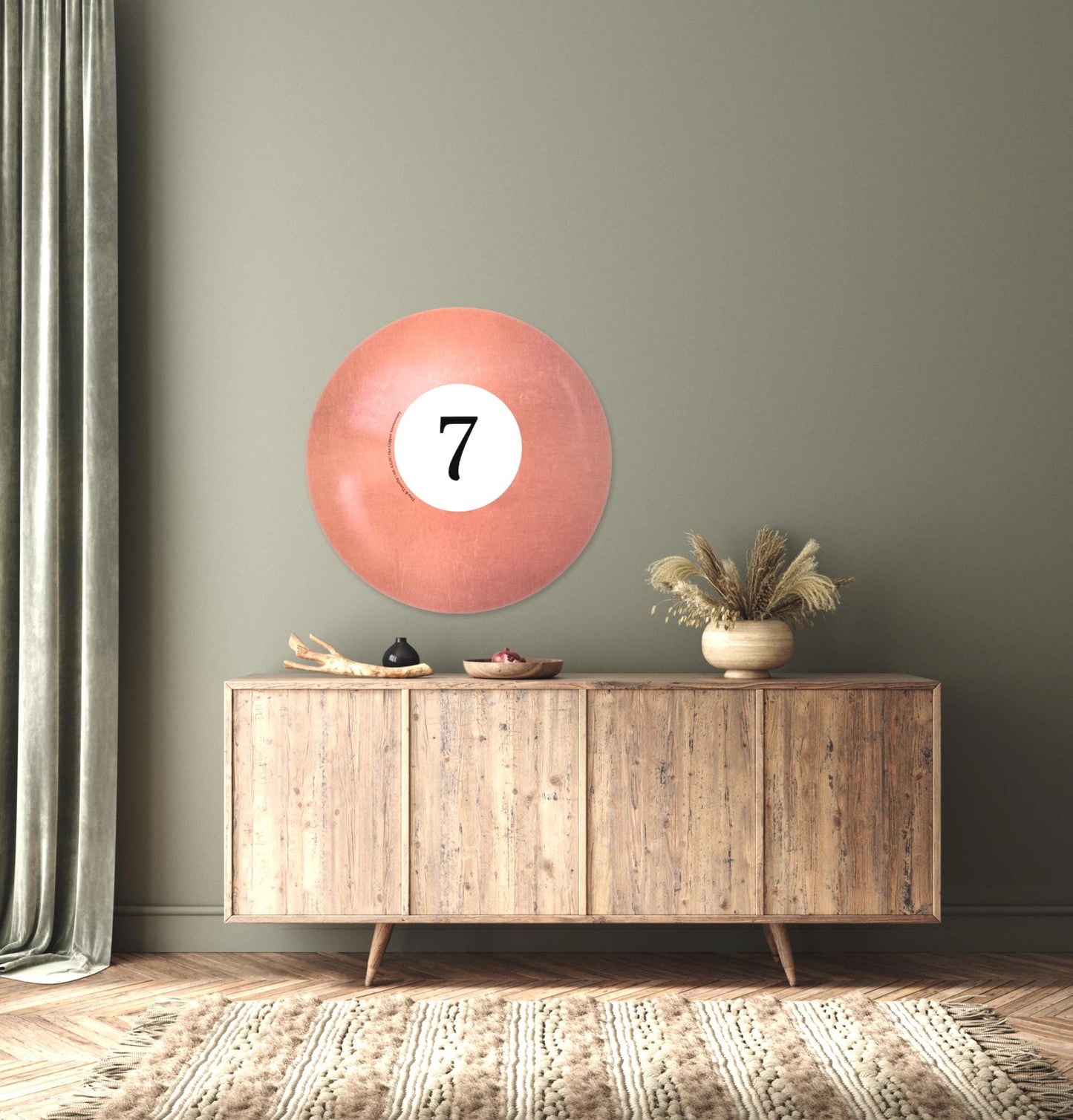 Personalized Copper Anniversary Wall Plaque, Billiard Ball Art, 7 Year Anniversary Gift for Men - HoneycombProverbs - Signs - Copper Anniversary Gifts