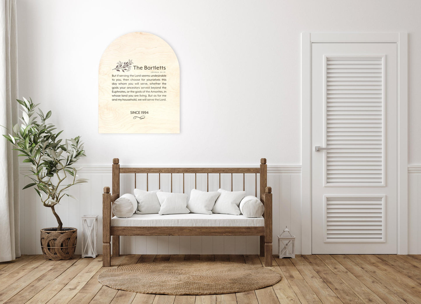 Personalized Wooden Plaque, As for Me and My House Family Sign, Christian Wall Art - HoneycombProverbs - Signs - Christian Wall Art