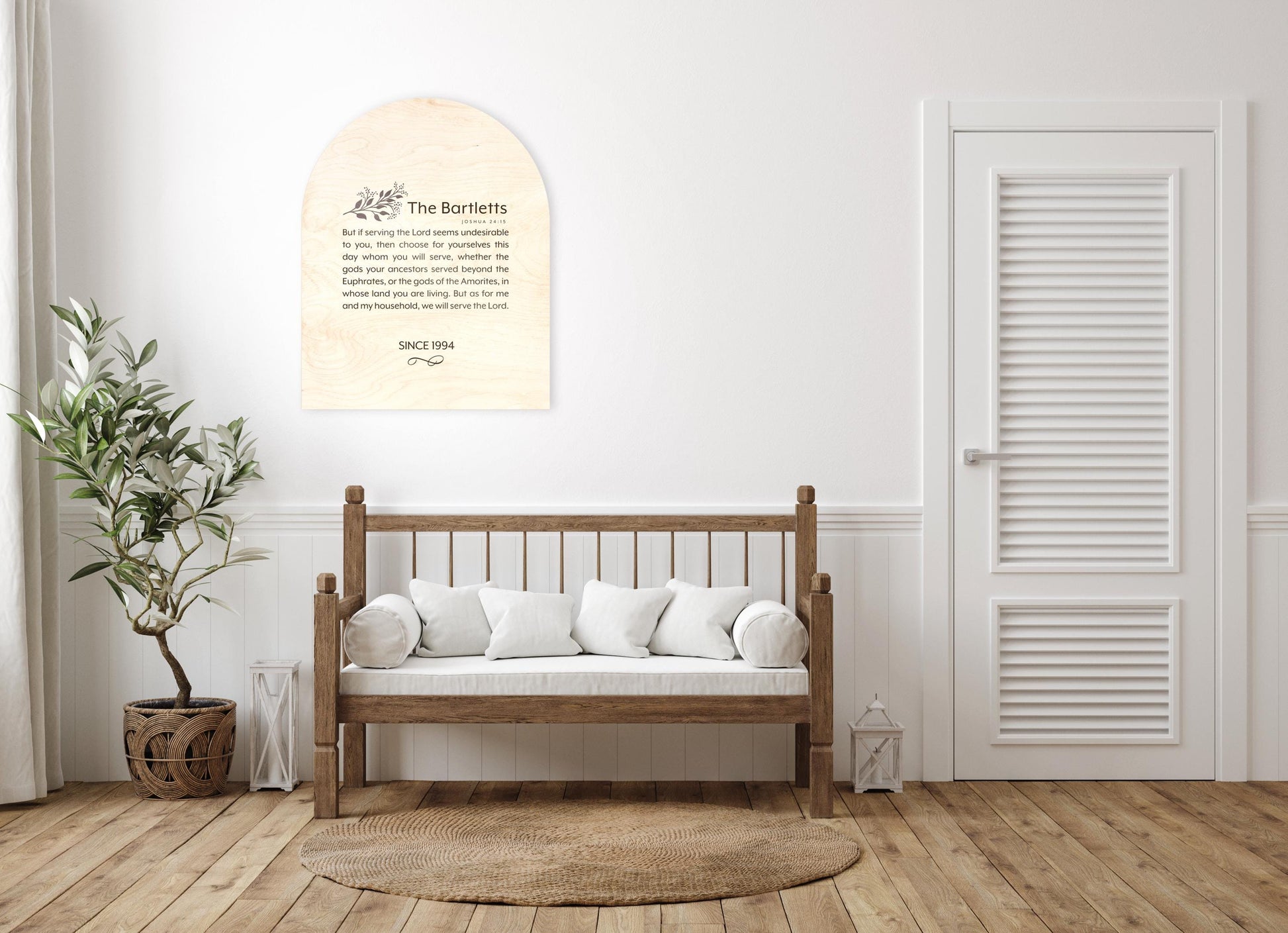 Personalized Wooden Plaque, As for Me and My House Family Sign, Christian Wall Art - HoneycombProverbs - Signs - Christian Wall Art
