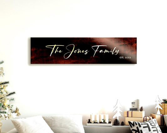 Family Name Sign, Bronze Anniversary - HoneycombProverbs - Gifts For The Couple - Name Signs Wall Art