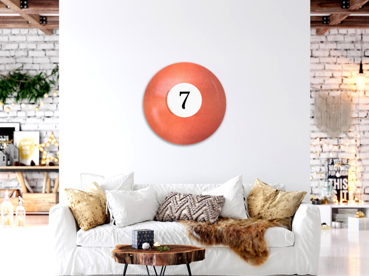 Personalized Copper Anniversary Wall Plaque, Billiard Ball Art, 7 Year Anniversary Gift for Men - HoneycombProverbs - Signs - Copper Anniversary Gifts