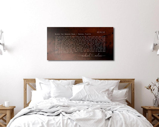 Large Song Lyric Sign Burnished Bronze - HoneycombProverbs - Signs - Bronze Anniversary Gifts