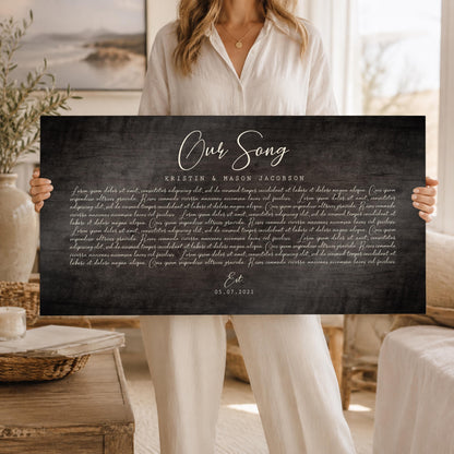 Rustic Anniversary Wooden Song Lyric Sign - HoneycombProverbs - Signs - 5 year anniversary gifts