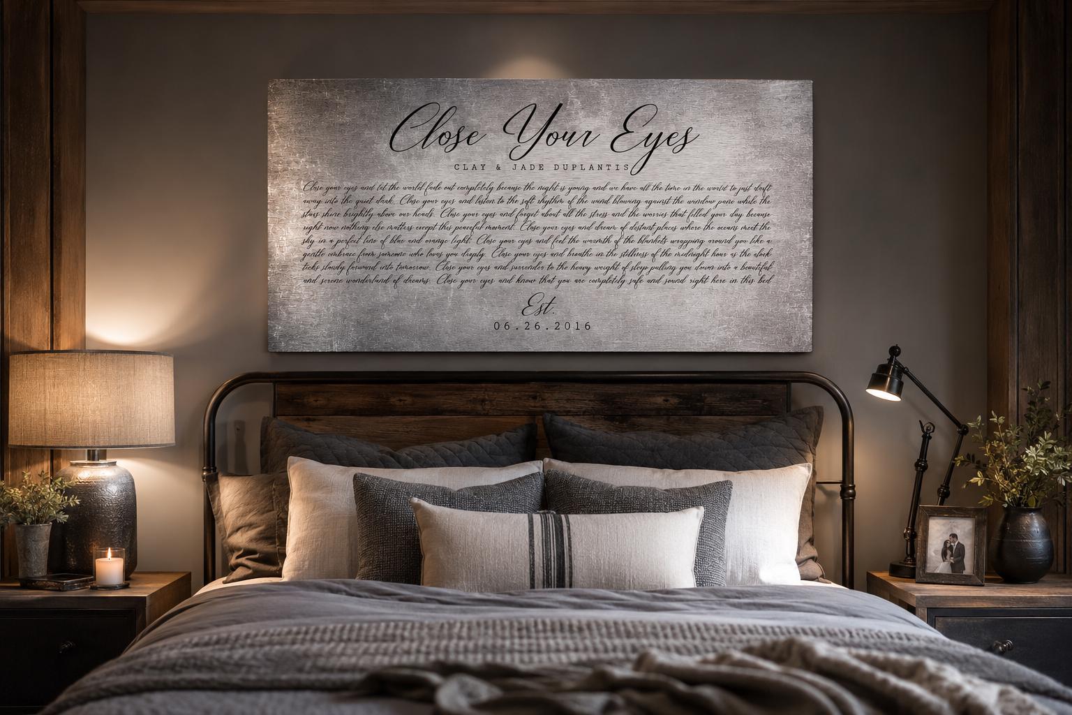 Rustic Tin First Dance Lyric Sign - HoneycombProverbs - Signs - Tin and Aluminum Gifts