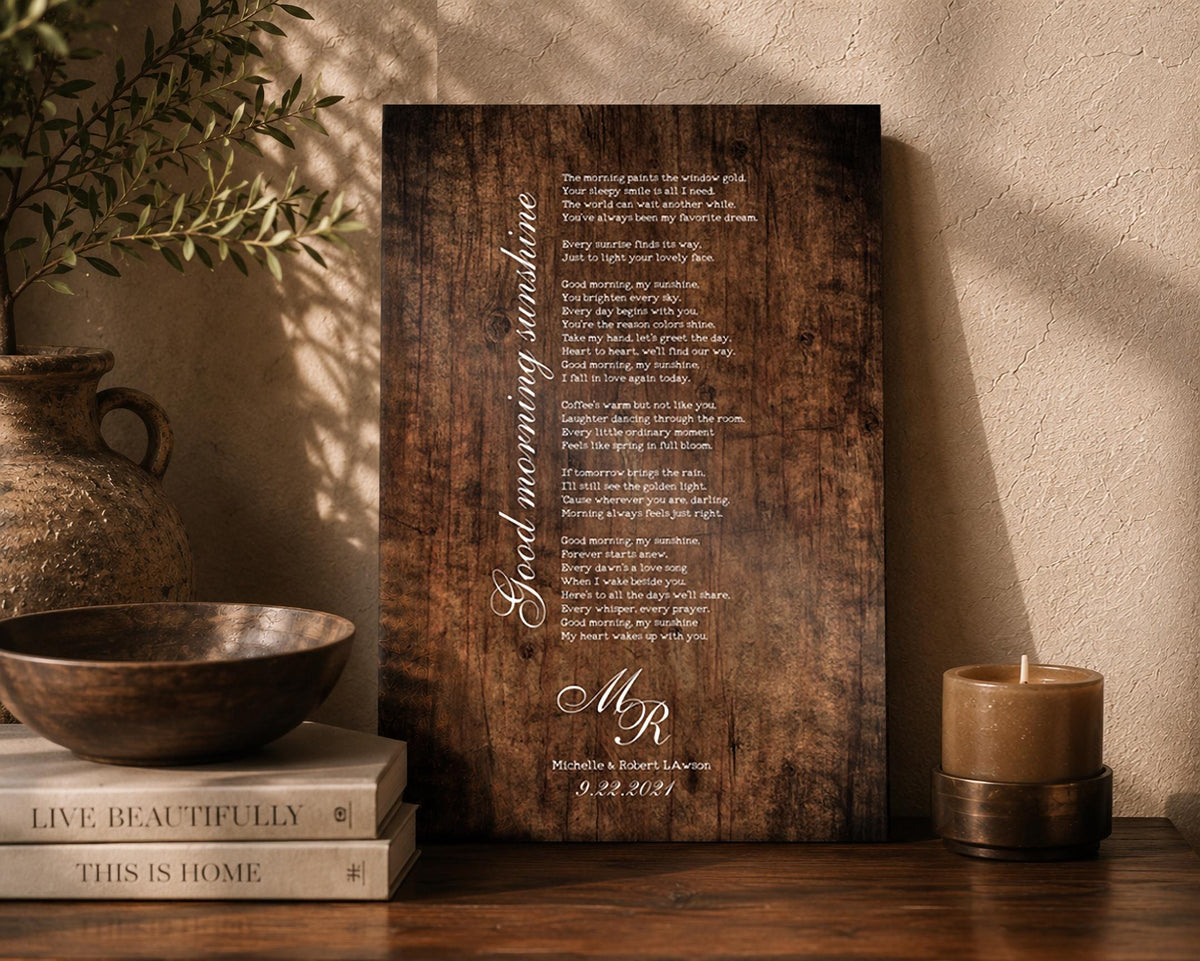 Our Song Lyrics on Wood - HoneycombProverbs - Signs - 5 year anniversary gifts